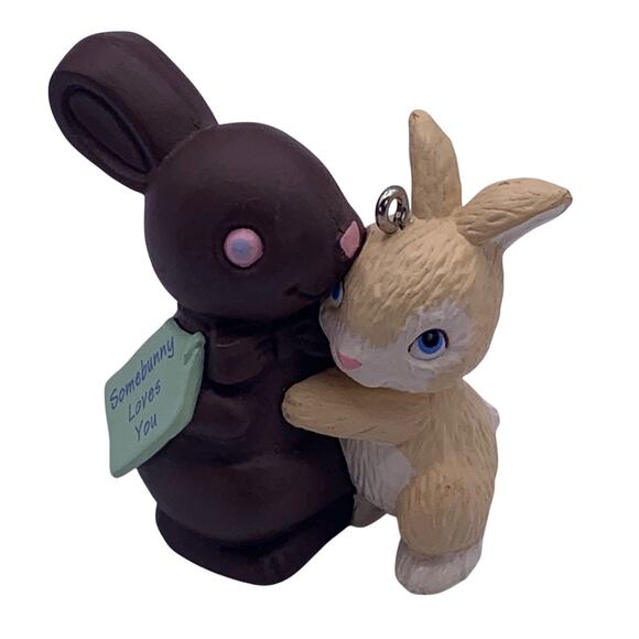 Rare 1992 Hallmark Keepsake Easter Ornament Somebunny Loves You in Mint Box - Picture 3 of 8